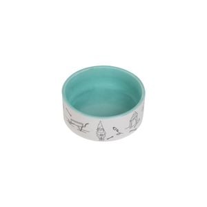 Baxter Bone Medium Mint Green Thumb Ceramic Pet Bowl