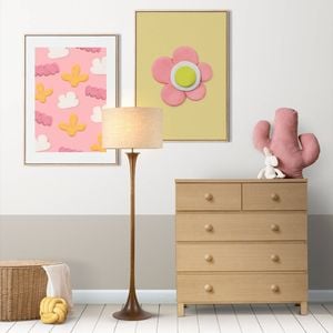Lexi Lighting Soraya Floor Lamp - Walnut