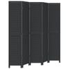 vidaXL Room Divider Privacy Screen Partition 5 Panels Black Paulownia