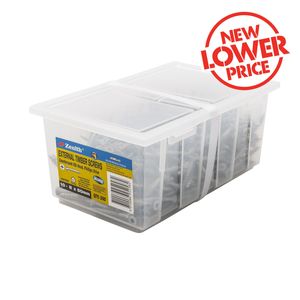 Zenith 10 - 8 x 50mm Galvanised Countersunk Rib Head Timber Screws - 500 Pack