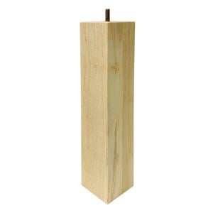Adoored 73 x 73 x 360mm Raw Wood Square Furniture Leg