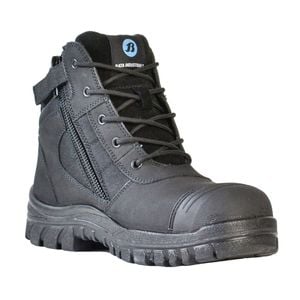 Bata Industrials Black Zippy Zip/Lace Safety Boot - Size 10.5