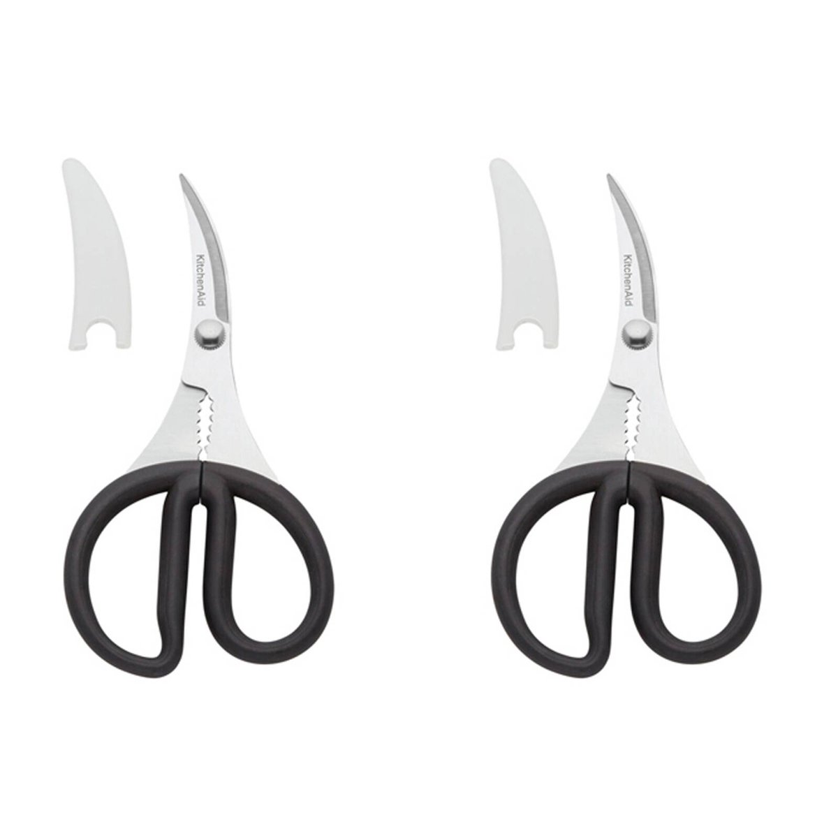 2PK KitchenAid Seafood Shears Stainless Steel Scissors 18cm - Black ...