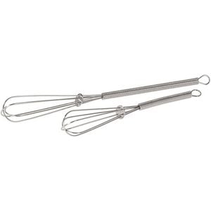 2pc Avanti 13/18cm Steel Plated Mini Whisks Egg Beater Cooking/Baking Utensil