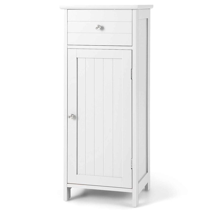 Costway Storage Cabinet Organizer Door Pull-out Drawer 3level White