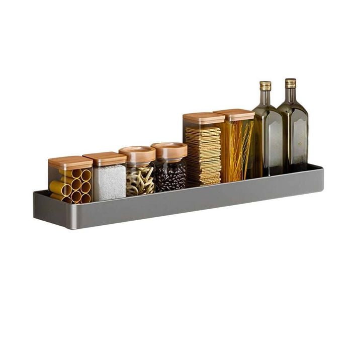 Soga 42cm Black Wall-mounted Rectangular Kitchen Spice Storage Organiser