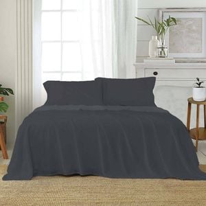 J Elliot Home 1200tc Cotton Rich King Sheet W/pillowcases Set - Charcoal