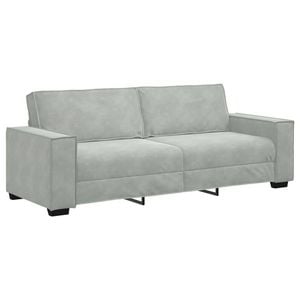 vidaXL 3-Seater Sofa Light Grey 180 cm Velvet sofa 3-seater couch velvet sofa