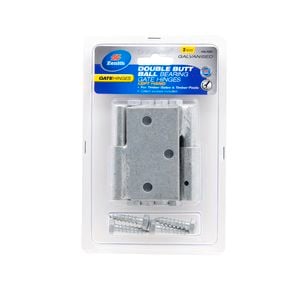 Zenith Galvanised Left Hand Double Butt Ball Bearing Timber To Timber Hinge - 2 Pack