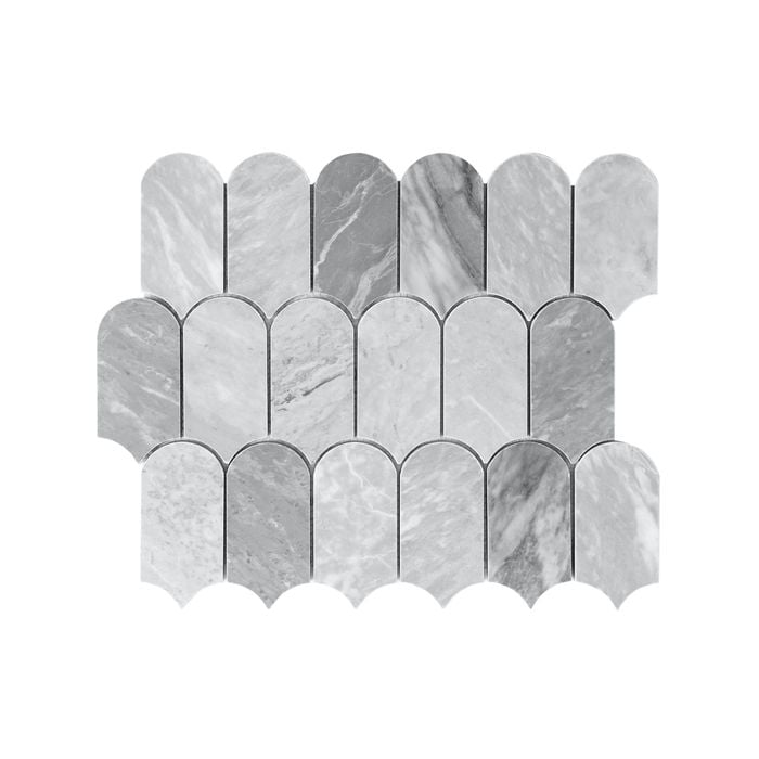 Decor8 290 x 272mm Cascade Carrara Grey Mosaic Tile