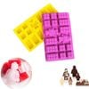 Catzon 2 Pcs Minifigure Bricks Ice Trays for Melted Chocolate & Crayons-C
