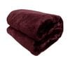 Bloomington Faux Mink Throw Rug 127 x 152 cm  Wine
