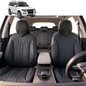 Australian Goose Front Seat Covers for Mitsubishi Pajero 2006 - 2021 (NS/NT/NW/NX) - PU Leather, Black (2pc)