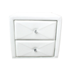 All 4 Kids Madelyn White PU Leather Bedside Table