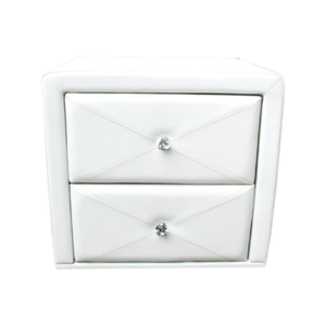All 4 Kids Madelyn White PU Leather Bedside Table