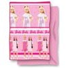 Barbie Pink Kids Single Bed Polyester Bedspread Coverlet And Decorative Cushion Set