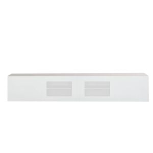 2.4m White Glacia Floating TV Unit