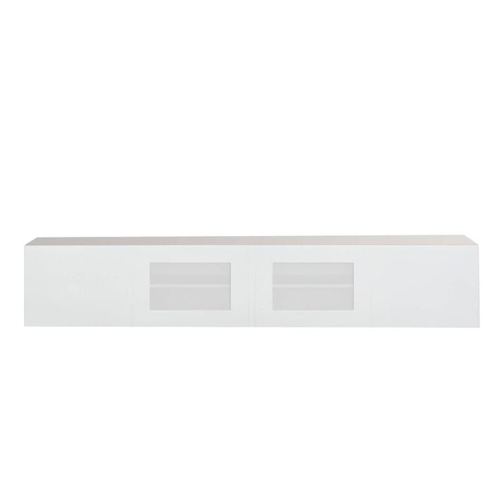 2.4m White Glacia Floating TV Unit