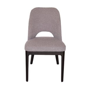 Sk Designer Living | Maribel Boucle Dining Chair | Black Legs - Grey Bouclé