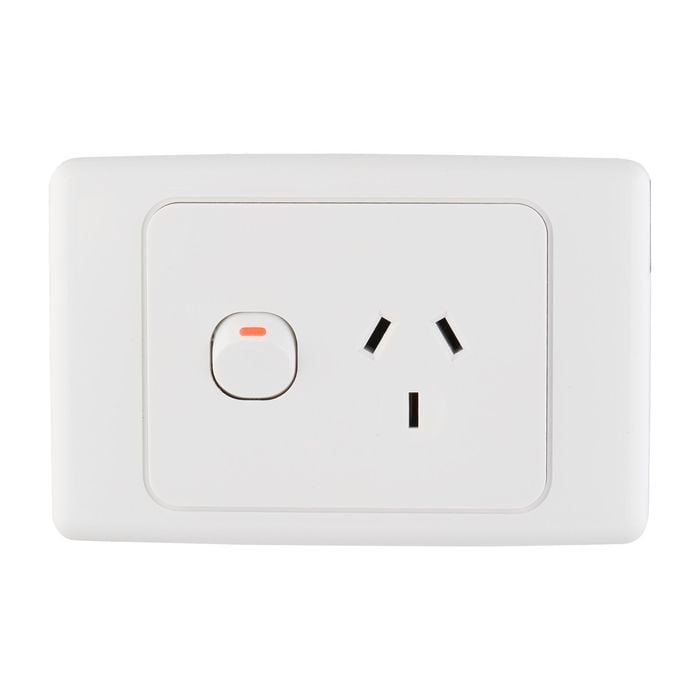 Deta 10 Amp White Single Powerpoint