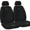 R.m.williams Rmw Longhorns Jacquard Black Aqua Front Car Seat Covers Universal Fit
