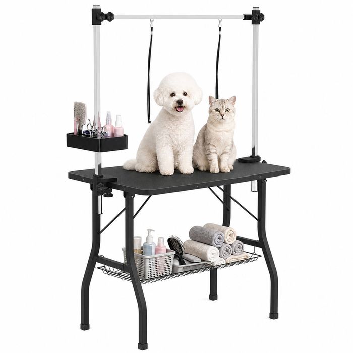 Advwin Pet Grooming Table Dog Grooming Station with Tool Storage