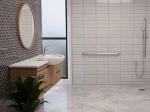 Modern designed low dependency ensuite.