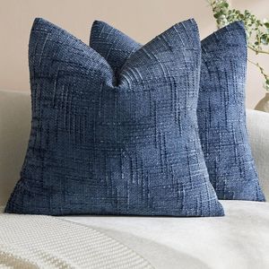Gioia Casa 2-Pack Chenille-Textured Cushion Covers 45cm x 45cm - Denim
