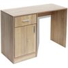 vidaXL Desk with Drawer and Cabinet Oak Home Computer Corner Writing Table