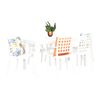 Frankie Azura 7pc Armchair Dining Set - White