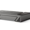 HELIOS 260cm Executive Office Desk  Left Return - Silver Grey + Brown