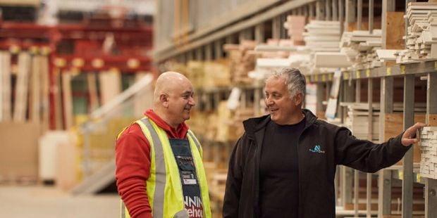 Trade team member assisting a customer in our timber yard