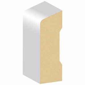 Hume 92 x 18mm 2.7m Moulding White MDF Primed Single Bevel