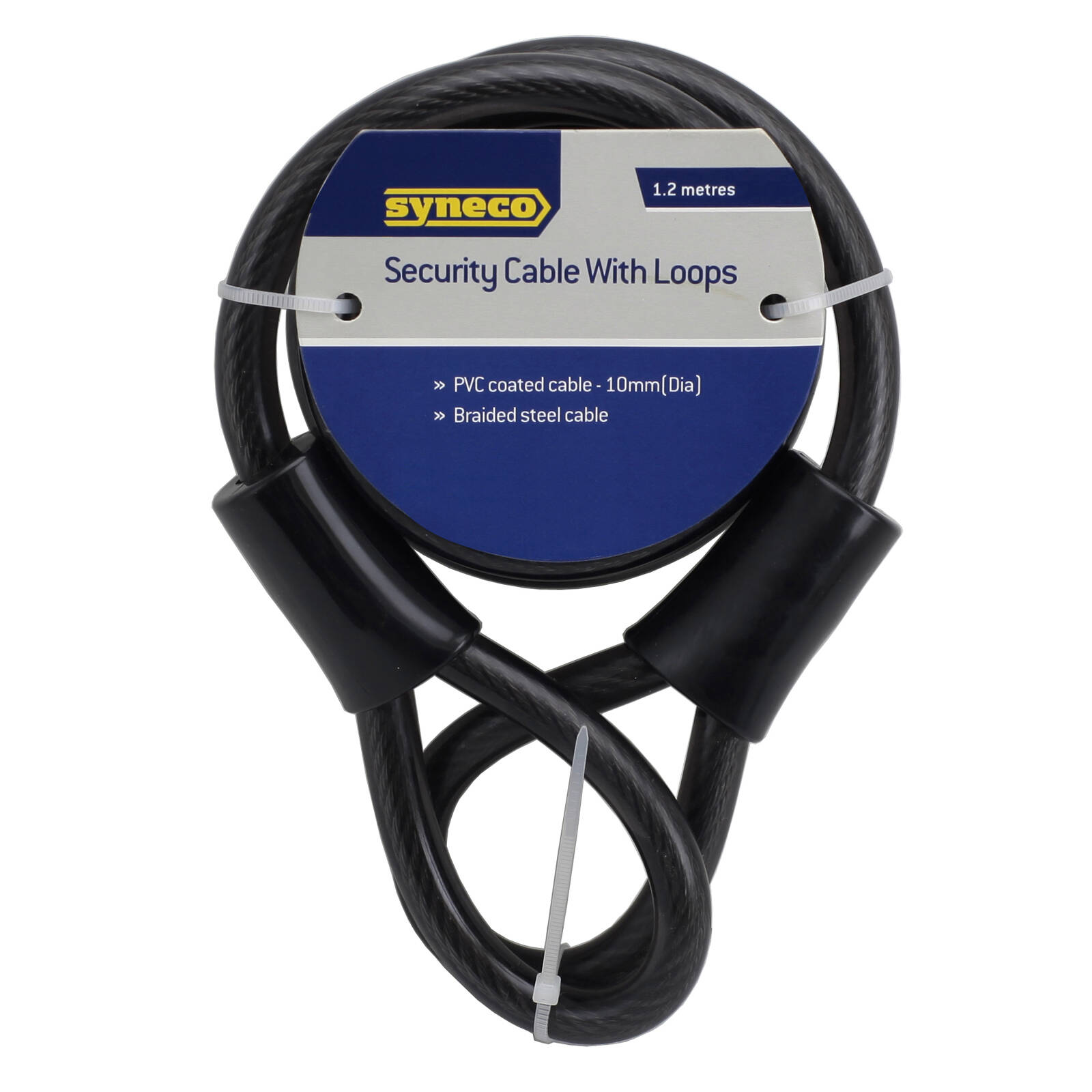 Syneco 1.2m Security Cable Lock With Loops