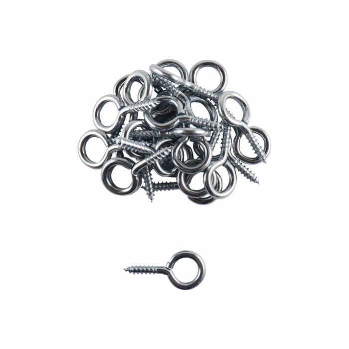 Everhang 4mm Zinc Plated Screw Eye Hook - 25 Pack
