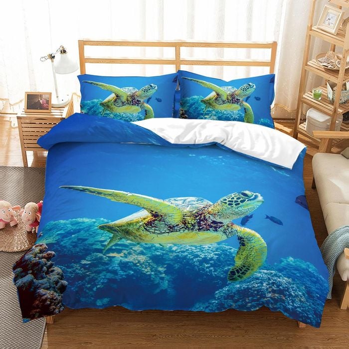 3D Sea world  Sea turtle Bedding Set Quilt Cover Quilt Duvet Cover Pillowcases Personalized  Bedding