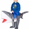 Inflatable Kids Piggyback Ride On Shark Costume - One Size