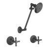 Mondella Cadenza Matte Black 1/2 Turn All Directional Shower Set