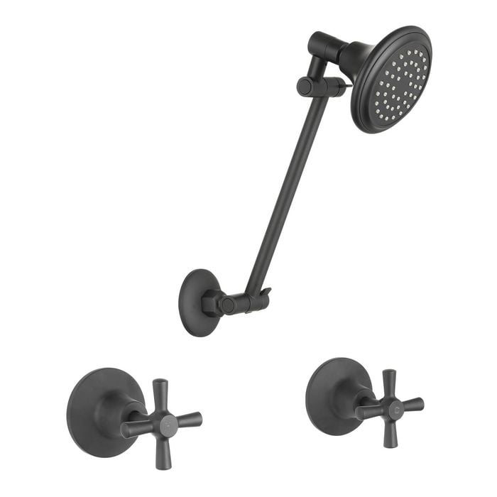 Mondella Cadenza Matte Black 1/2 Turn All Directional Shower Set