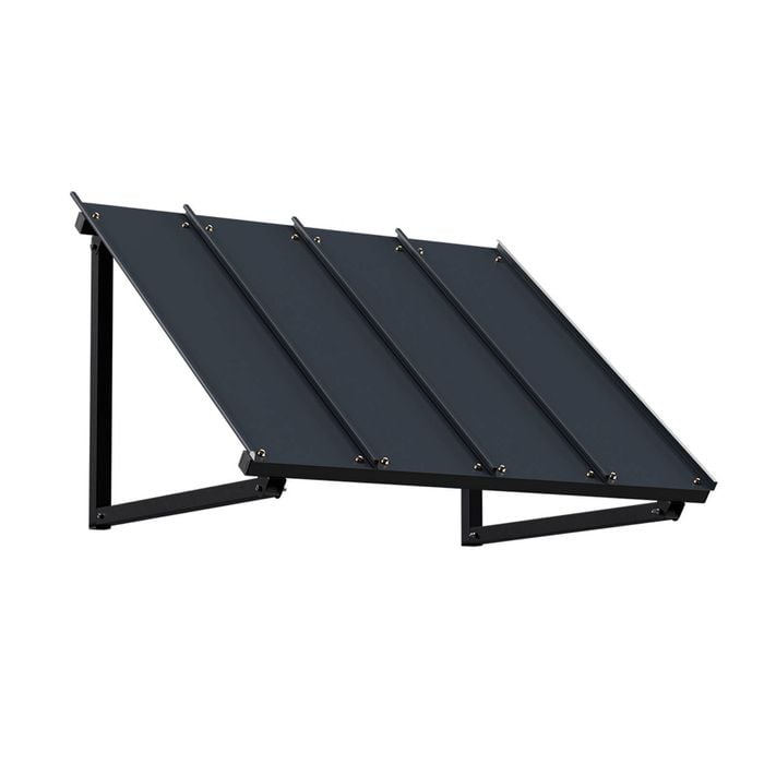 Instahut Window Door Awning Canopy 1mx1m Black Metal Frame