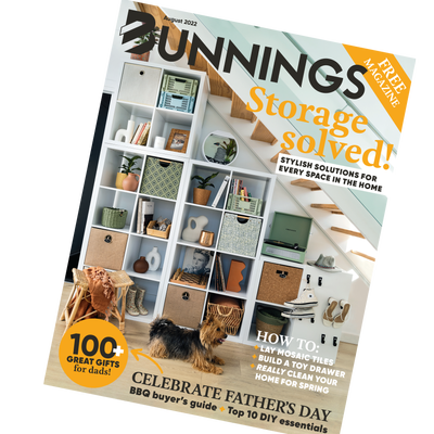 Tilted Bunnings mag for August