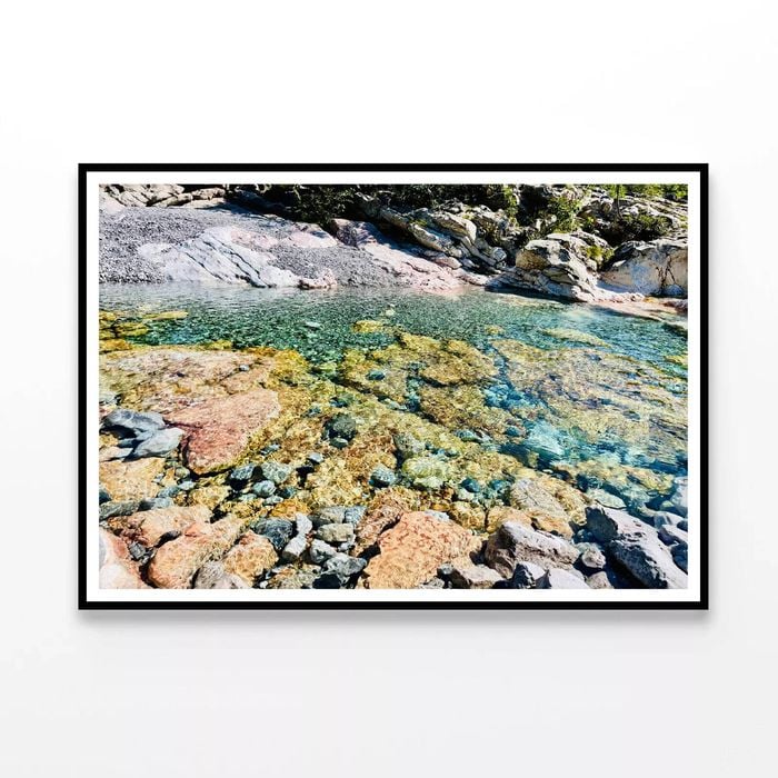 Rocky Area with Water, Rocks  Print 100% Australian Made 120x90cm  (Poster)