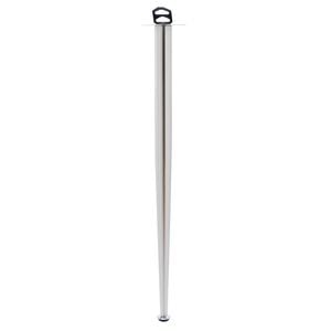 Taskmaster 710 x 40mm Satin Chrome Adjustable Tapered Furniture Leg - 710 x 40mm Satin Chrome