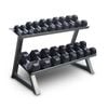 2-tier Flat Tray Dumbell Rack Stand Home Gym Storage 135x80cm