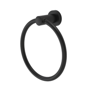 Caroma Matte Black Cosmo Towel Ring - Black