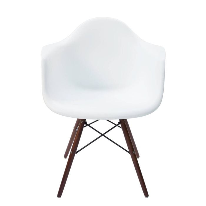 Sk Designer Living | Replica Eames Daw Eiffel Chair | Plastic & Walnut - White