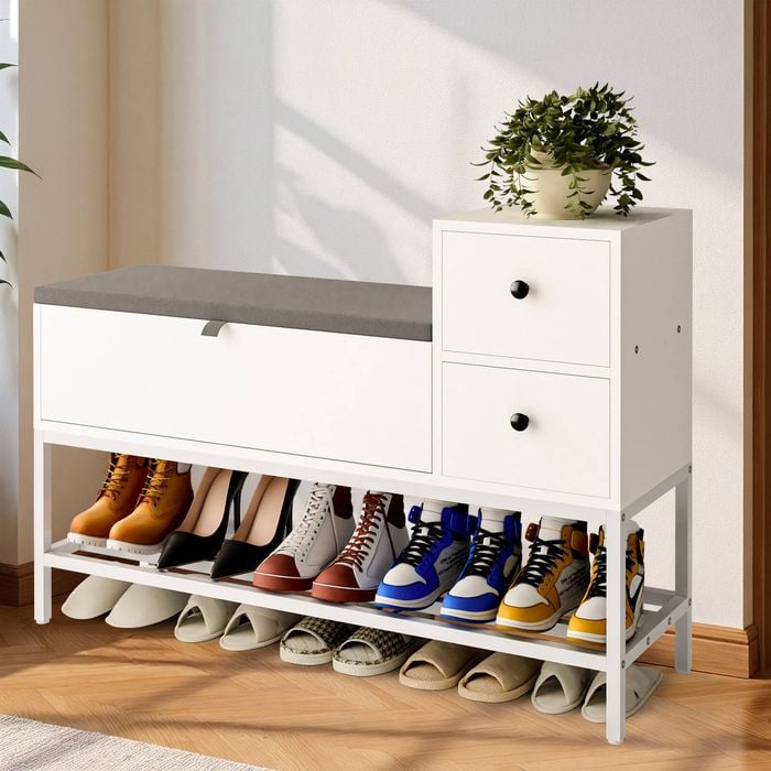 Storage Bench Metal Shoe Rack Bunnings Advwin Shoe Rack Bench W
