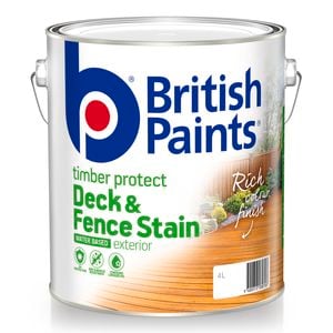 British Paints 4L Black Water Based Deck And Fence Stain