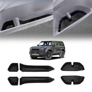 Door Side Storage Box Tray for Toyota Prado 250 Series 2024-Onwards Organizer Front and Rear Set of 6