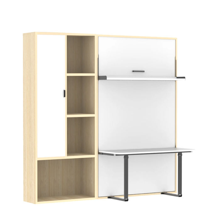 EzSpace Queen NOBU Vertical Desk  Wallbed with Cabinet